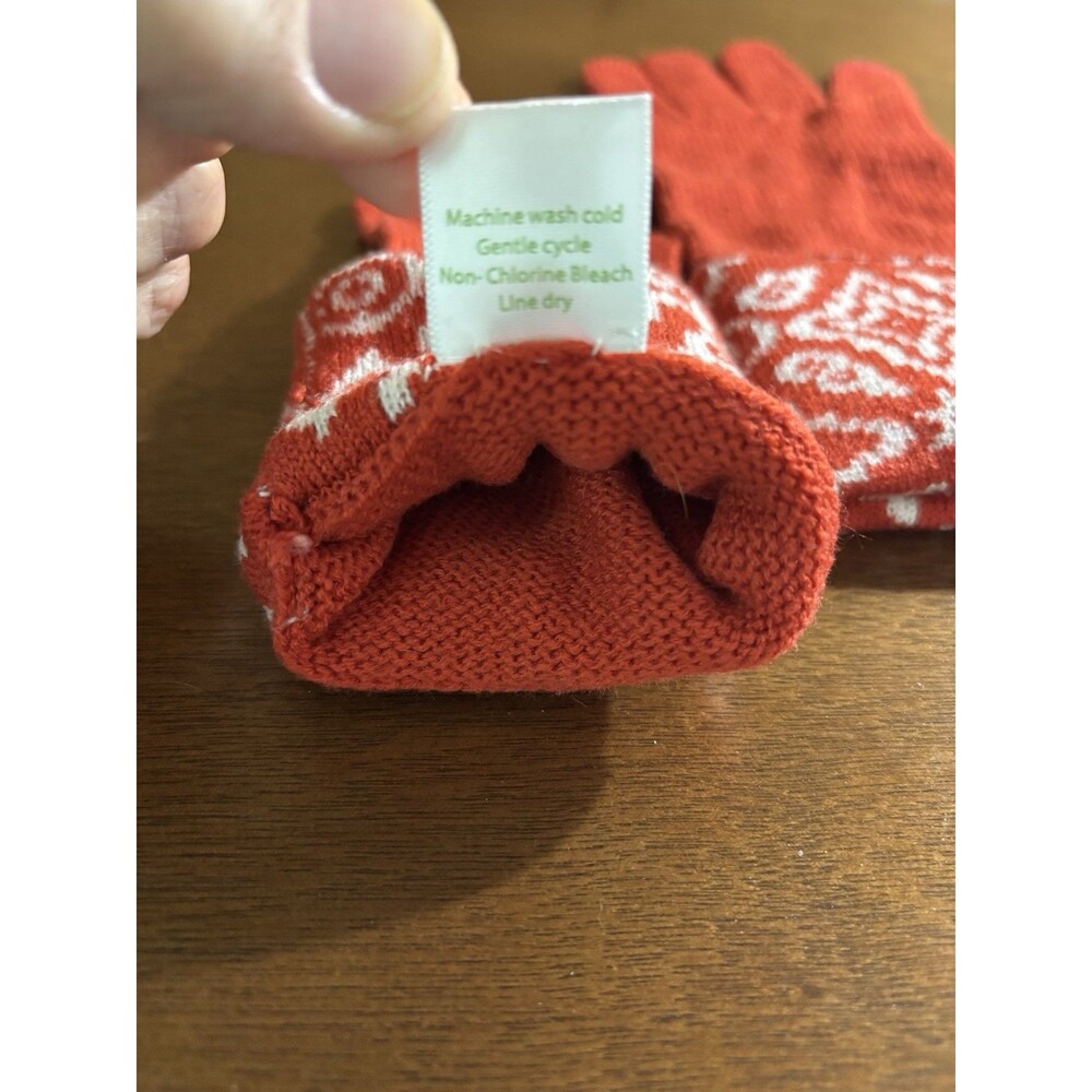 Vera Bradley Gloves Orange Silhouette Pattern Long Foldable Versatile Soft - Picture 9 of 9